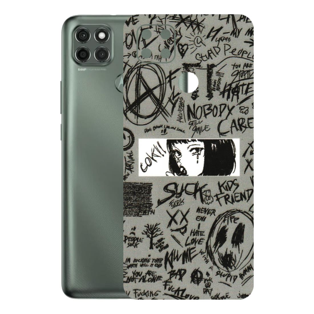 Motorola Phone Skins (All Models) - Never Have Love Anime - 3D Embossed Finish (L-260) Motorola Moto G9 Power