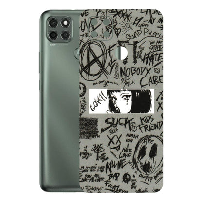 Motorola Phone Skins (All Models) - Never Have Love Anime - 3D Embossed Finish (L-260) Motorola Moto G9 Power