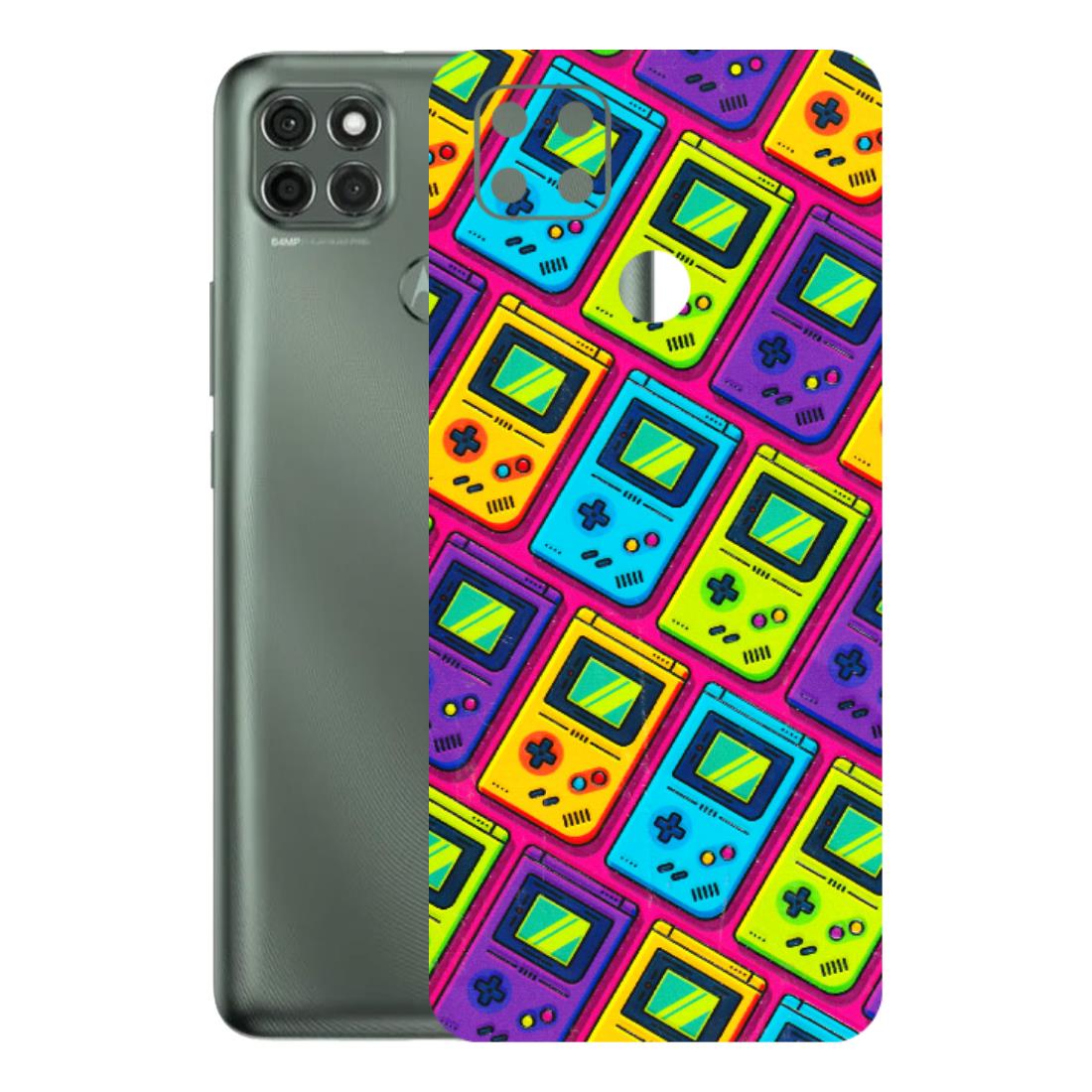 Motorola Phone Skins (All Models) - Gameboy Colourful - 3D Embossed Finish (L-266) Motorola Moto G9 Power