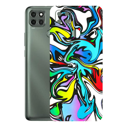 Motorola Phone Skins (All Models) - Abstract Colour Paints - 3D Embossed Finish (L-271) Motorola Moto G9 Power