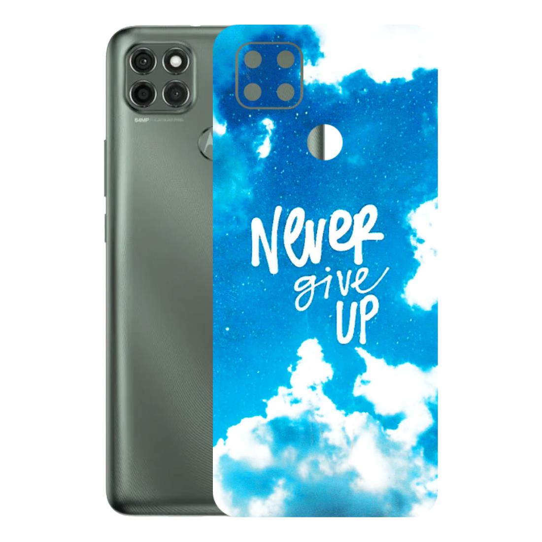 Motorola Phone Skins (All Models) - Never Give Up - 3D Embossed Finish (L-279) Motorola Moto G9 Power