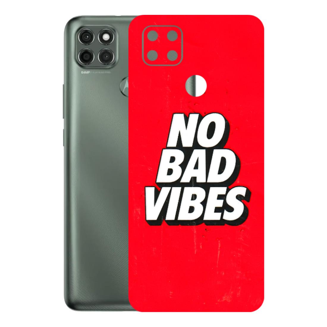 Motorola Phone Skins (All Models) - No Bad Vibes - 3D Embossed Finish (L-280) Motorola Moto G9 Power