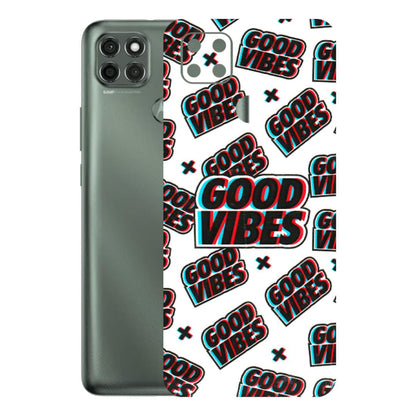 Motorola Phone Skins (All Models) - Good Vibes - 3D Embossed Finish (L-282) Motorola Moto G9 Power