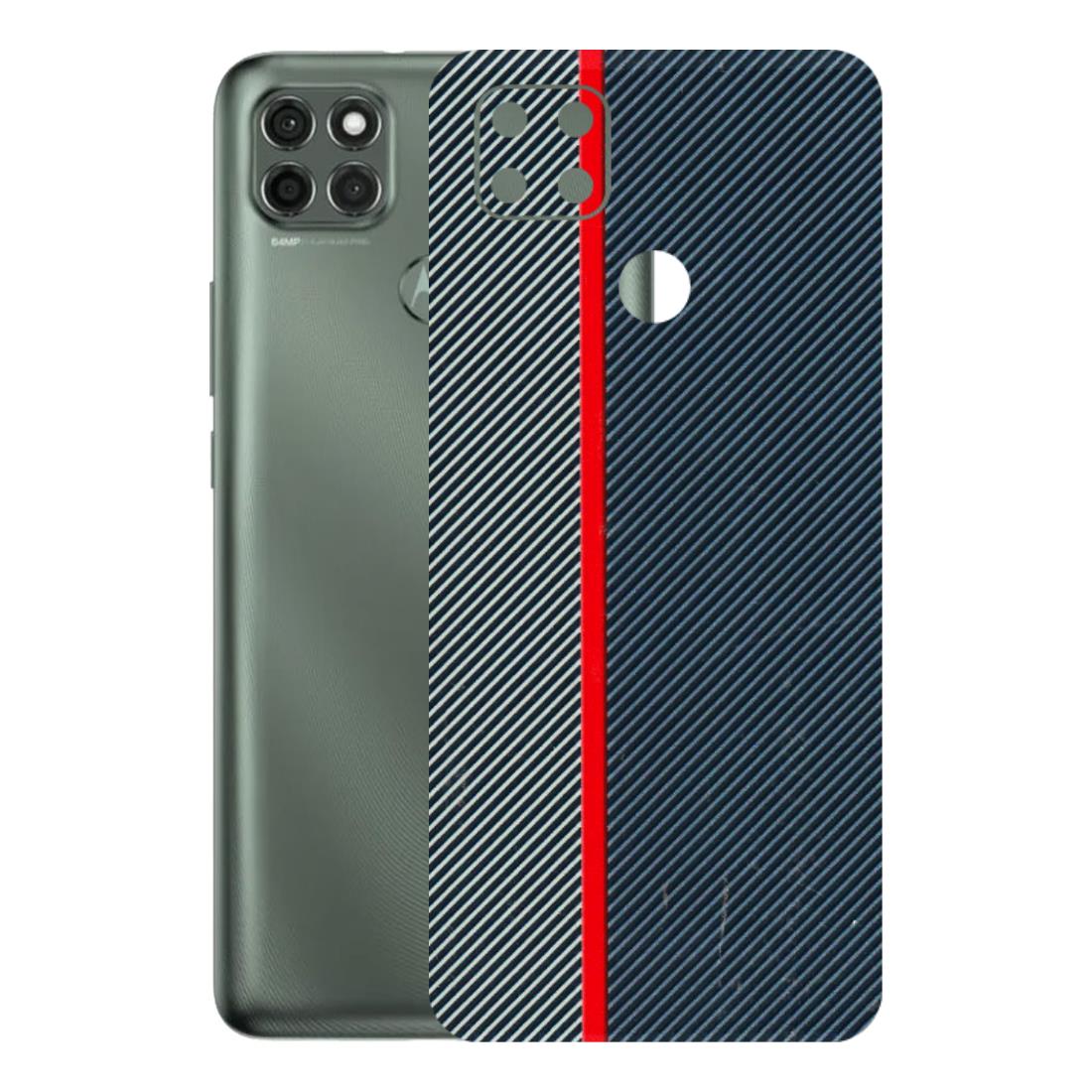 Motorola Phone Skins (All Models) - Blue Sober Lines - 3D Embossed Finish (L-305) Motorola Moto G9 Power