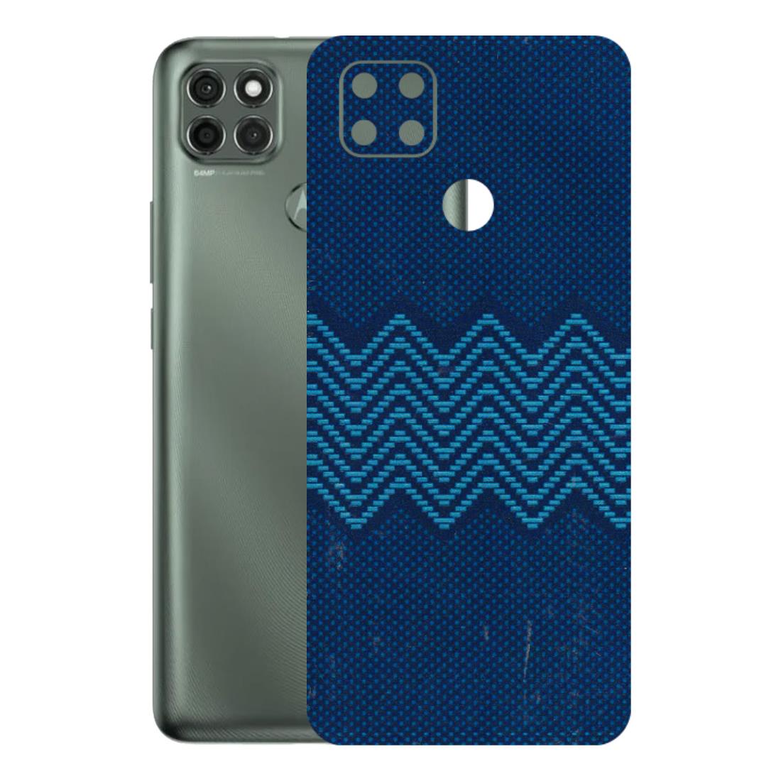Motorola Phone Skins (All Models) - Blue Sober Waves - 3D Embossed Finish (L-306) Motorola Moto G9 Power