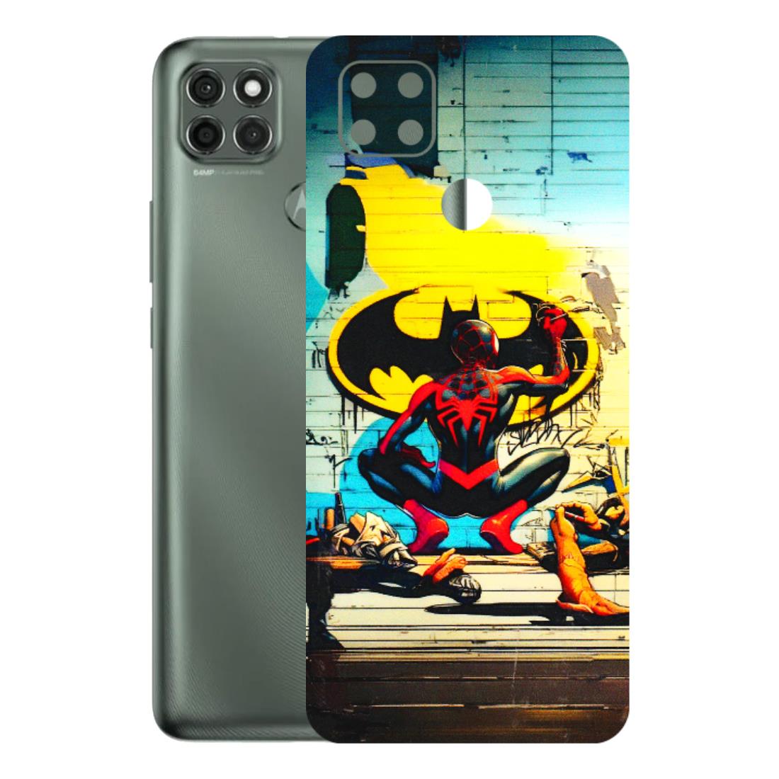 Motorola Phone Skins (All Models) - New Spiderman Bat Logo - 3D Embossed Finish (L-309) Motorola Moto G9 Power