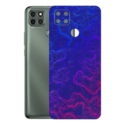 Motorola Phone Skins (All Models) - Purple Ripples Swirl - 3D Embossed Finish (L-314) Motorola Moto G9 Power