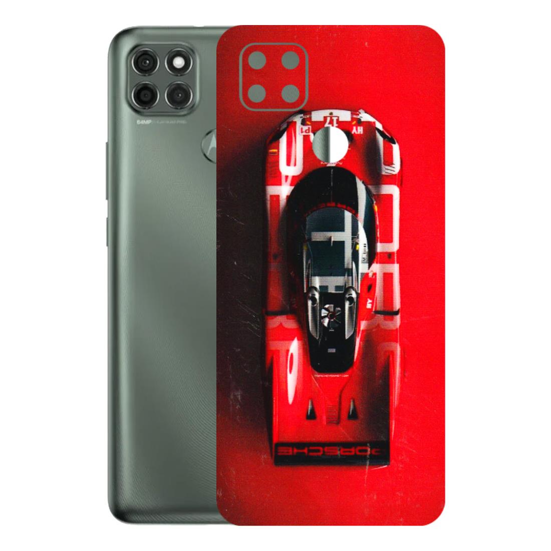 Motorola Phone Skins (All Models) - Red Porsche Car Logo - 3D Embossed Finish (L-315) Motorola Moto G9 Power
