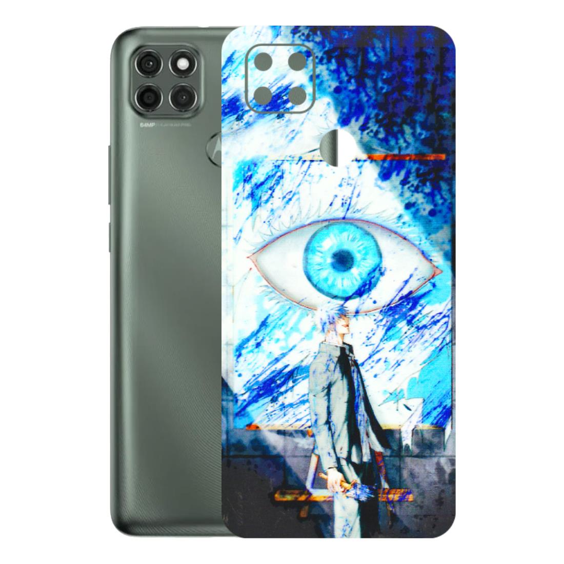 Motorola Phone Skins (All Models) - Anime Sea Blue Eye - 3D Embossed Finish (L-318) Motorola Moto G9 Power