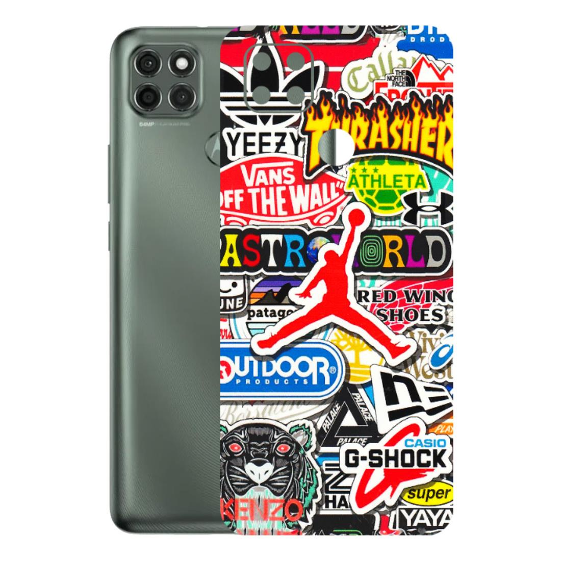Motorola Phone Skins (All Models) - Multi Brands Sticker Graffiti - 3D Embossed Finish (L-37) Motorola Moto G9 Power