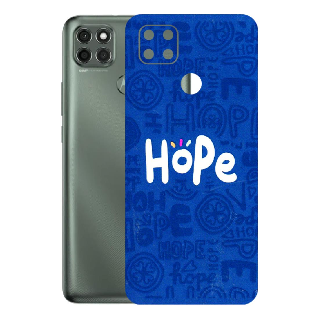 Motorola Phone Skins (All Models) - Hope Doodles Blue - 3D Embossed Finish (L-43) Motorola Moto G9 Power