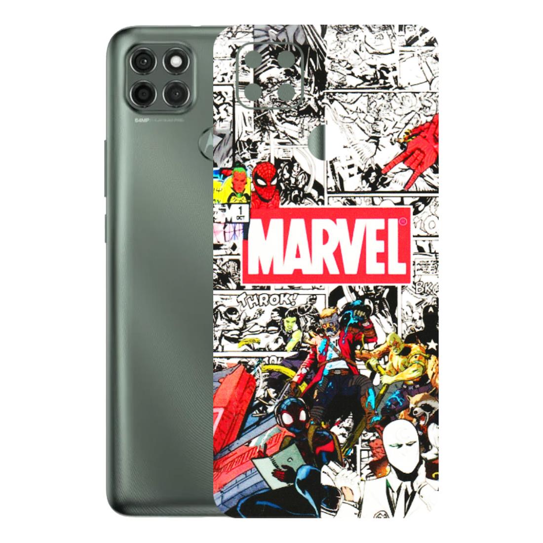 Motorola Phone Skins (All Models) - Marvel Colorful Comic - 3D Embossed Finish (L-64) Motorola Moto G9 Power