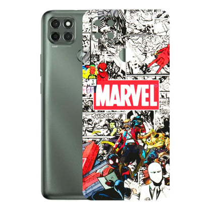 Motorola Phone Skins (All Models) - Marvel Colorful Comic - 3D Embossed Finish (L-64) Motorola Moto G9 Power