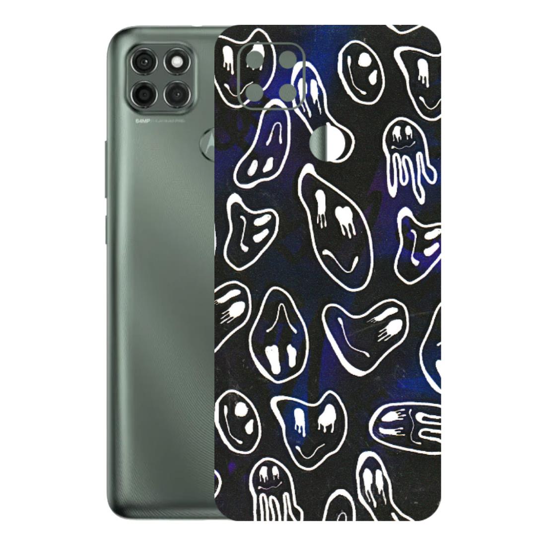 Motorola Phone Skins (All Models) - Distorted Smileys - 3D Embossed Finish (L-92) Motorola Moto G9 Power