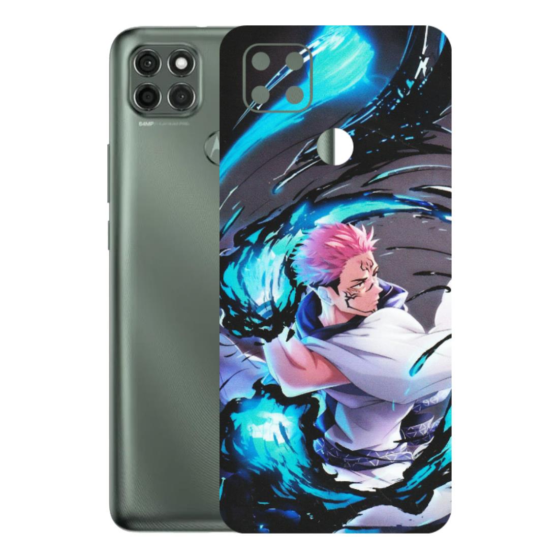 Motorola Phone Skins (All Models) - New Jujutsu Kaisen Grey Blue Anime - Matte Finish (M-127) Motorola Moto G9 Power