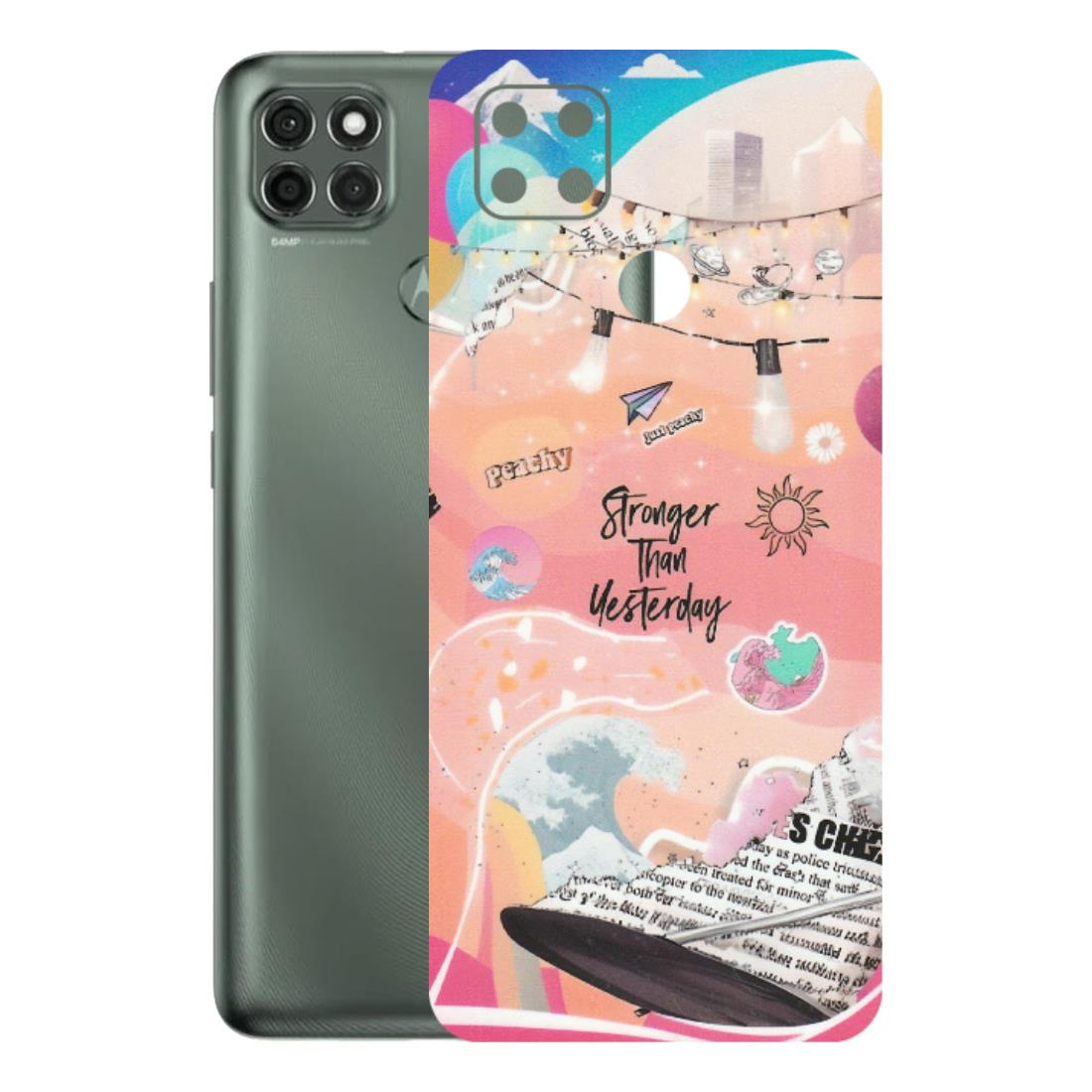 Motorola Phone Skins (All Models) - Stronger Then Yesterday - Matte Finish (M-128) Motorola Moto G9 Power