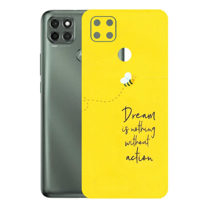 Motorola Phone Skins (All Models) - Dream Is Nothing Without Action - Matte Finish (M-138) Motorola Moto G9 Power