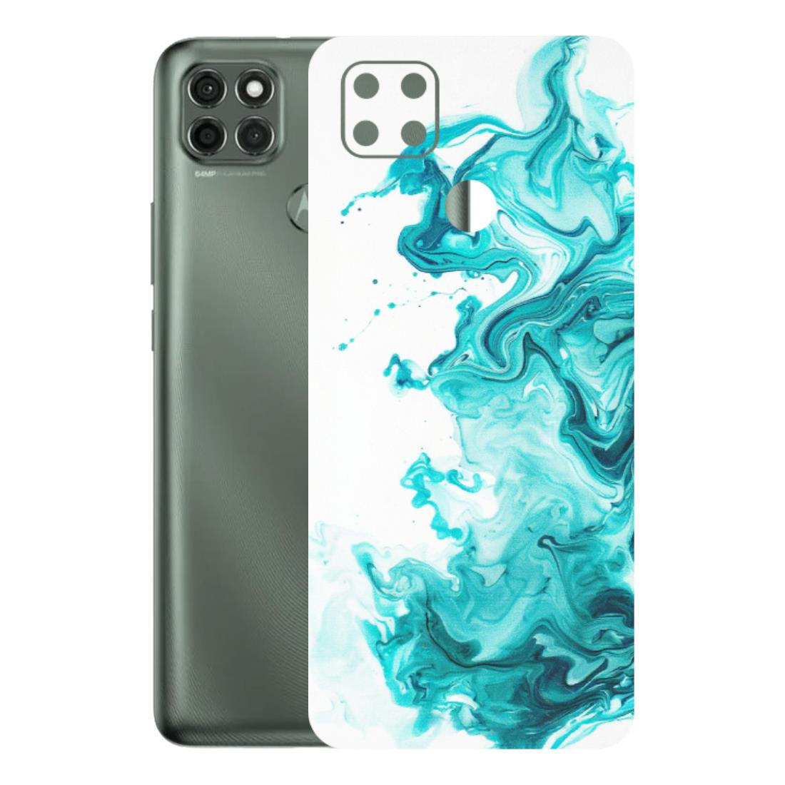 Motorola Phone Skins (All Models) - Sky Blue Abstract Colour - Matte Finish (M-146) Motorola Moto G9 Power