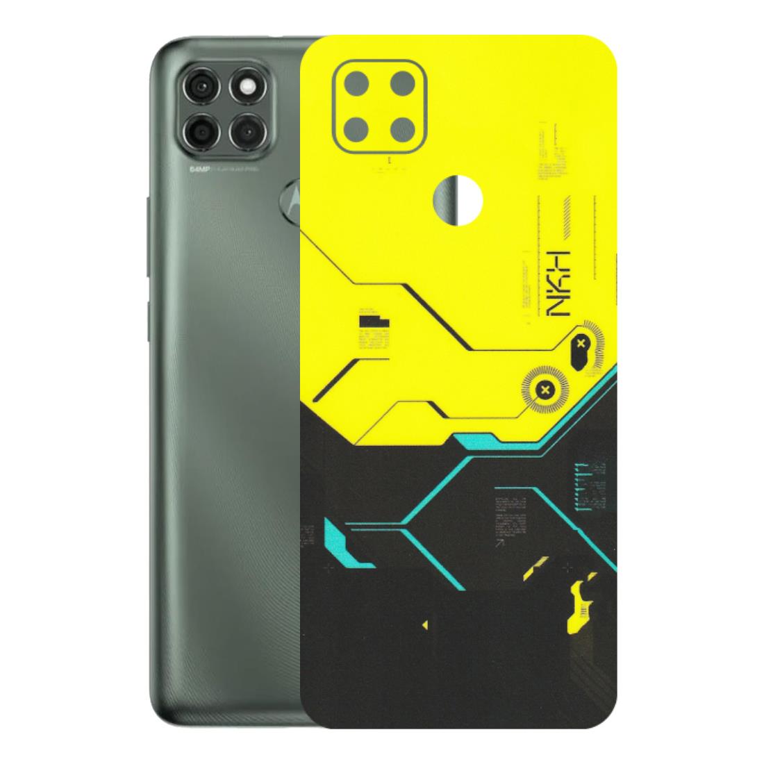 Motorola Phone Skins (All Models) - Black Yellow Technica - Matte Finish (M-53) Motorola Moto G9 Power