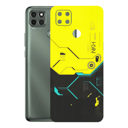 Motorola Phone Skins (All Models) - Black Yellow Technica - Matte Finish (M-53) Motorola Moto G9 Power