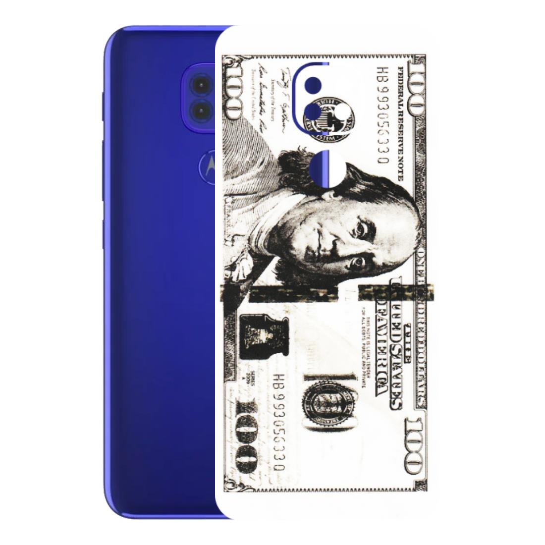 Motorola Phone Skins (All Models) - 100 Dollar Currency - Transparent Finish (T-01) Motorola Moto G9