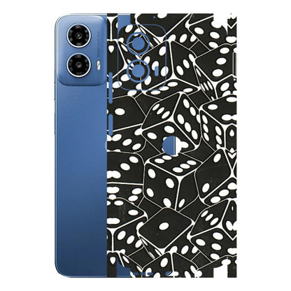 Motorola Phone Skins (All Models) - Big Black Dices - 3D Embossed Finish (L-106) Motorola Moto G 34 (5G)