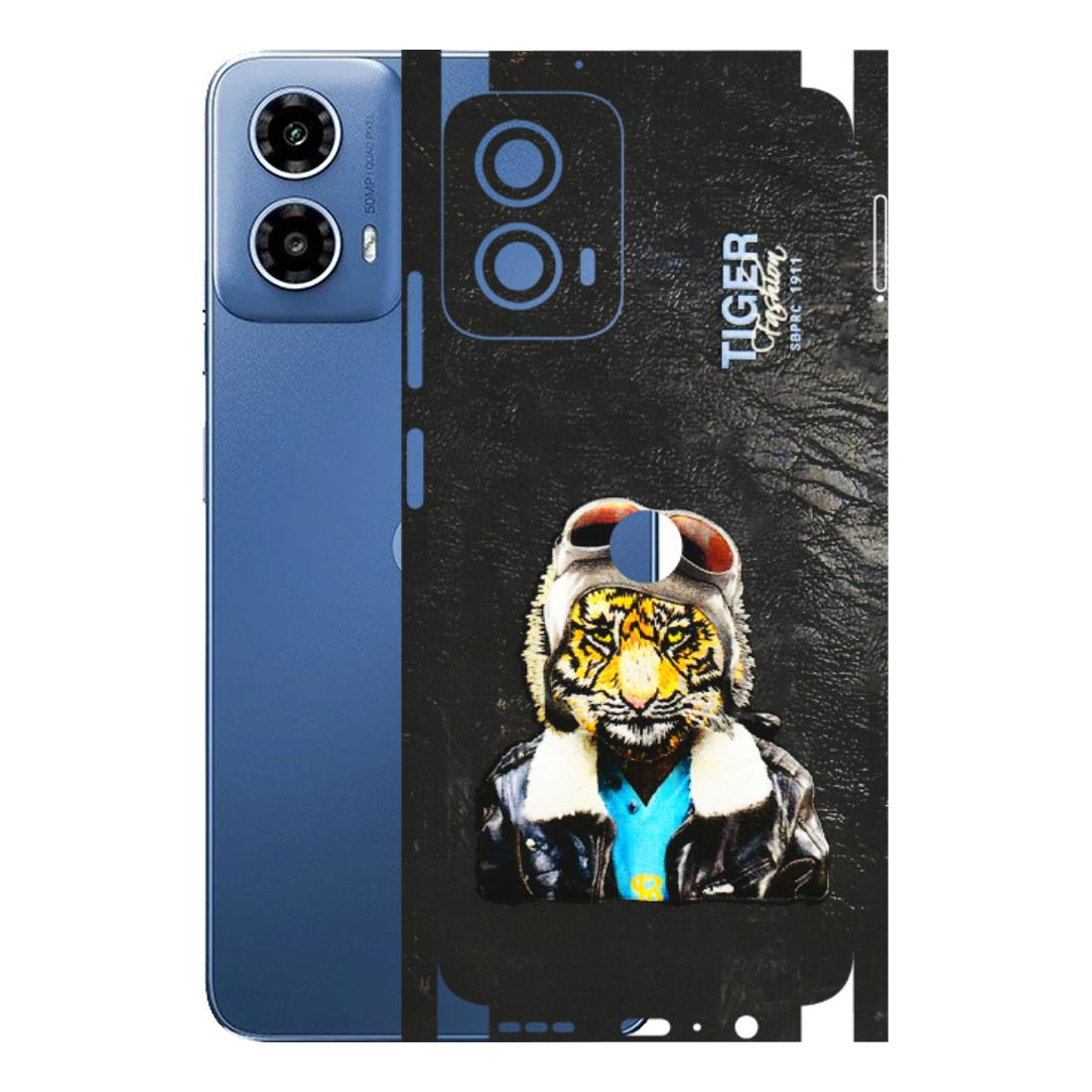Motorola Phone Skins (All Models) - Rider Tiger - 3D Embossed Finish (L-113) Motorola Moto G 34 (5G)