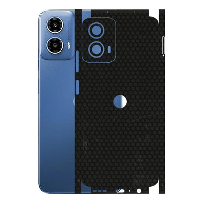 Motorola Phone Skins (All Models) - Black honeycomb - 3D Embossed Finish (L-114) Motorola Moto G 34 (5G)