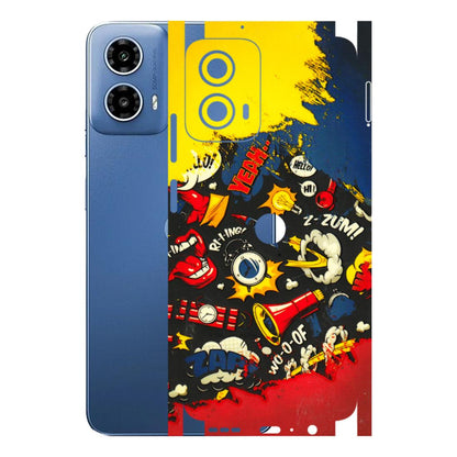 Motorola Phone Skins (All Models) - Pacific Doodle Art - 3D Embossed Finish (L-120) Motorola Moto G 34 (5G)