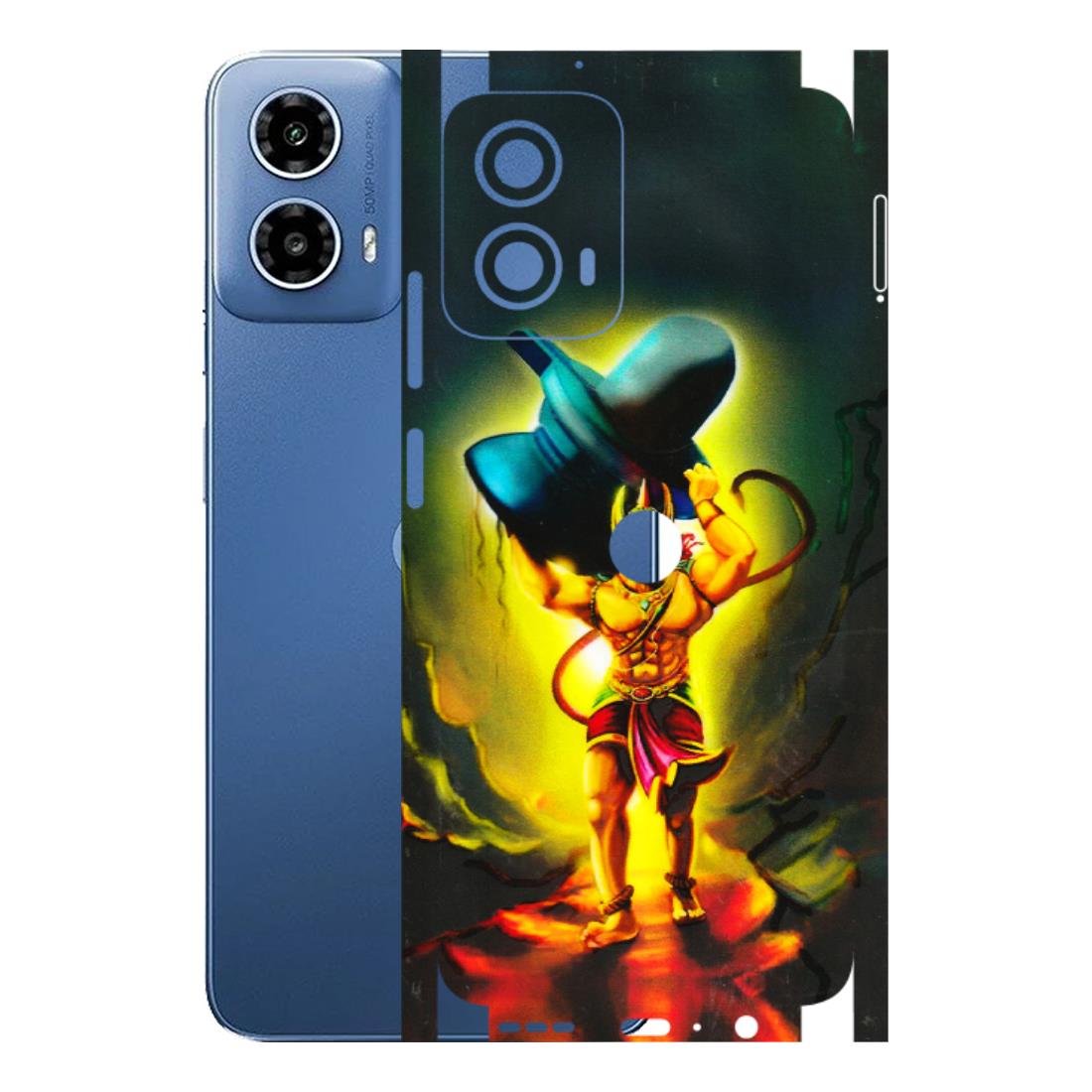 Motorola Phone Skins (All Models) - Hanuman Ji - 3D Embossed Finish (L-128) Motorola Moto G 34 (5G)
