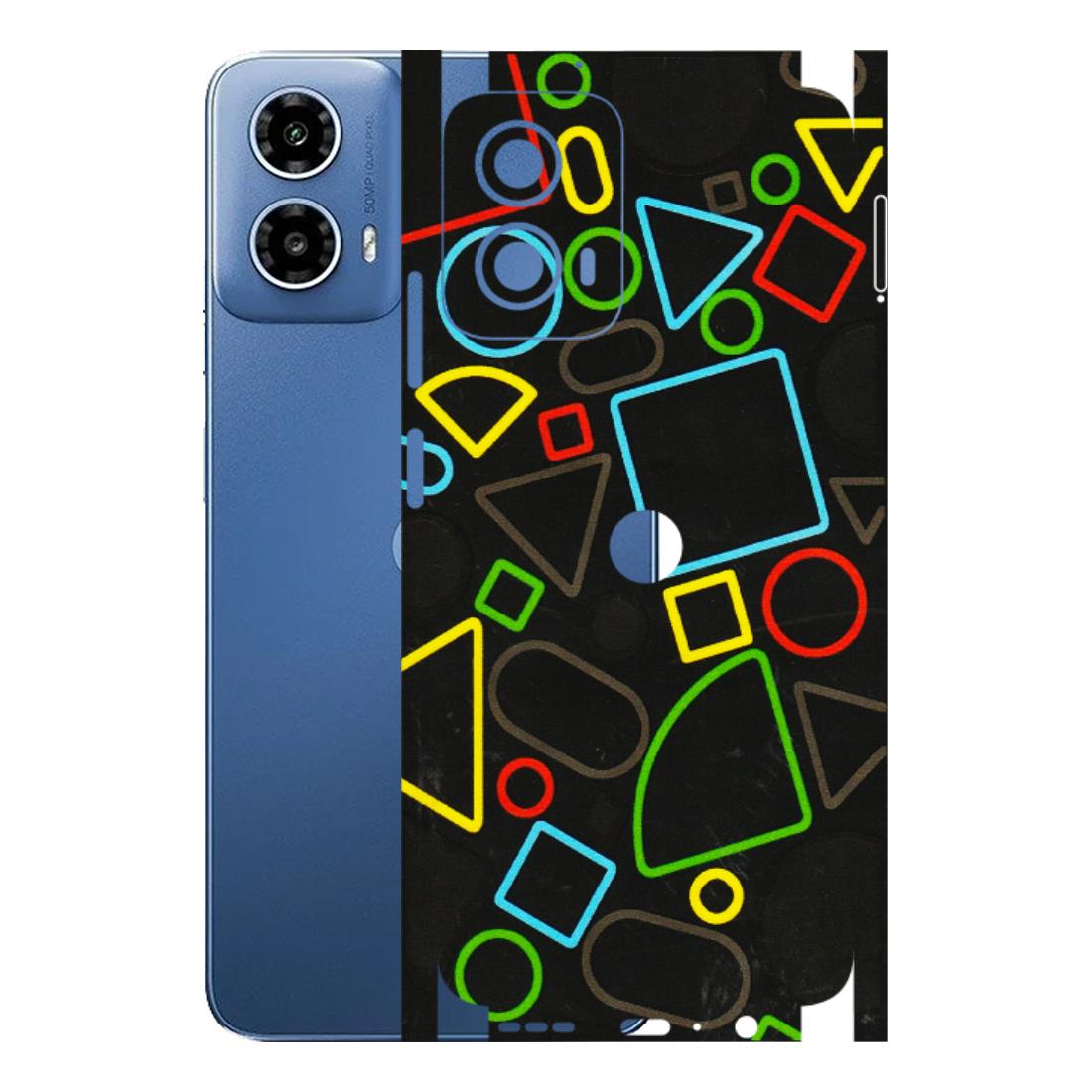 Motorola Phone Skins (All Models) - Black Shapes - 3D Embossed Finish (L-131) Motorola Moto G 34 (5G)