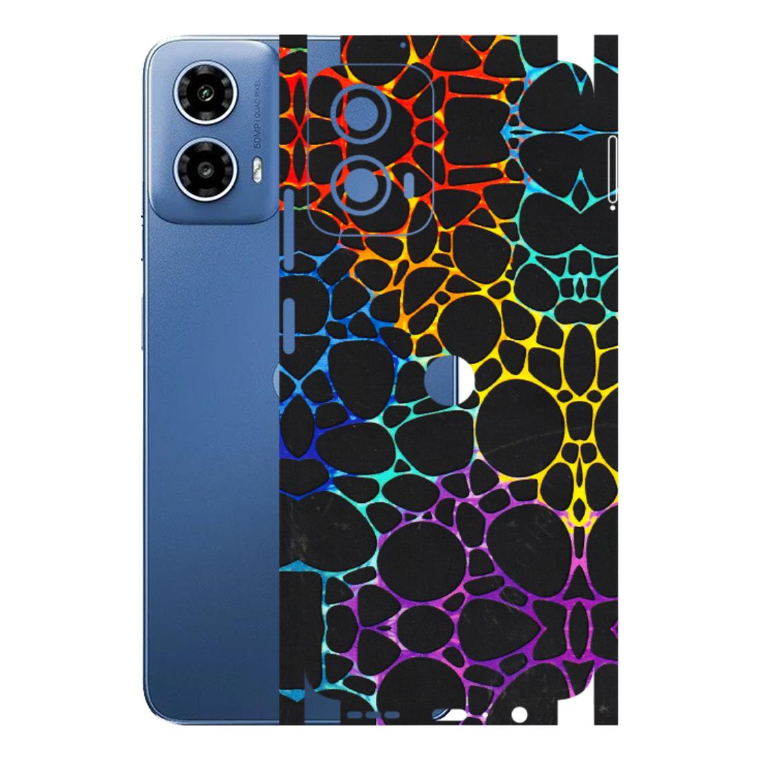 Motorola Phone Skins (All Models) - Abstract Art MultiColour - 3D Embossed Finish (L-133) Motorola Moto G 34 (5G)