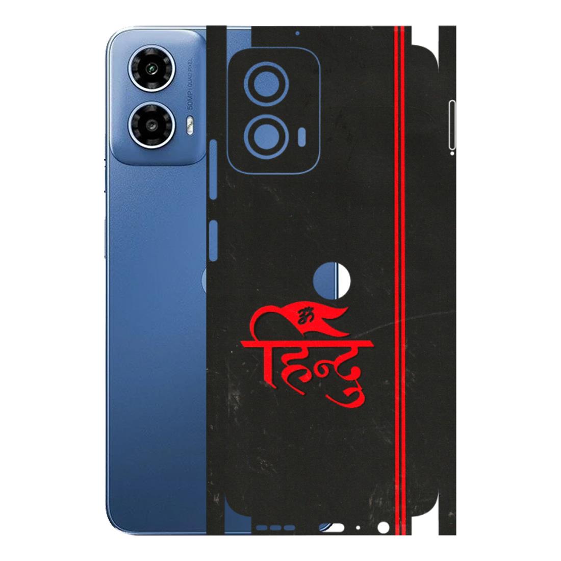Motorola Phone Skins (All Models) - Hindu Black - 3D Embossed Finish (L-153) Motorola Moto G 34 (5G)