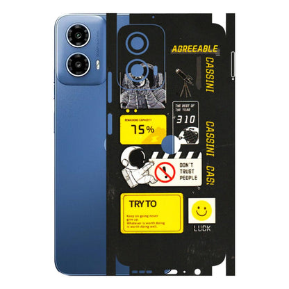 Motorola Phone Skins (All Models) - Black Cassini - 3D Embossed Finish (L-161) Motorola Moto G 34 (5G)