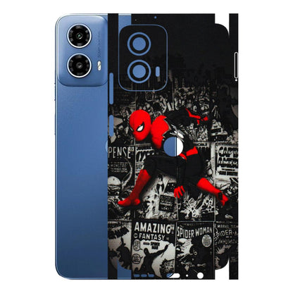 Motorola Phone Skins (All Models) - SpiderMan New - 3D Embossed Finish (L-162) Motorola Moto G 34 (5G)