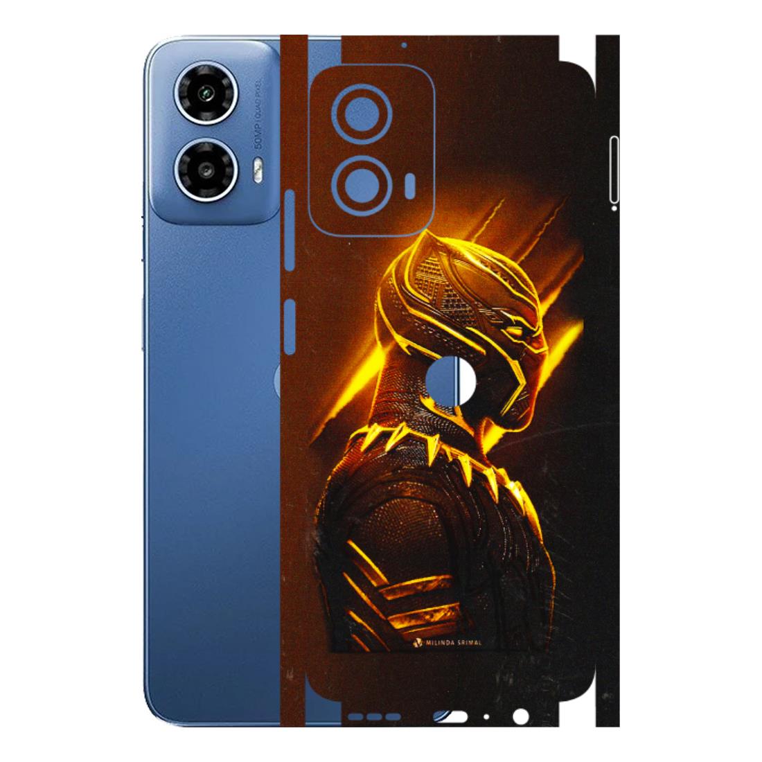 Motorola Phone Skins (All Models) - Gold Black Panther - 3D Embossed Finish (L-181) Motorola Moto G 34 (5G)