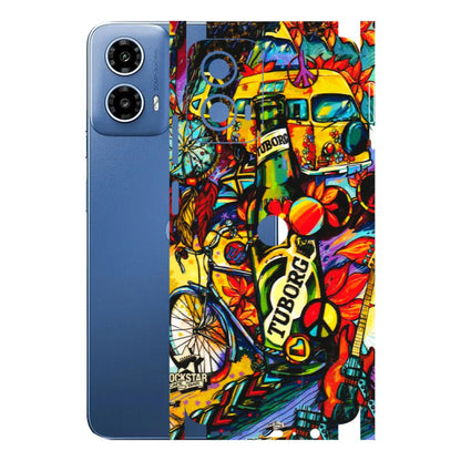 Motorola Phone Skins (All Models) - Cool Beer Bottle - 3D Embossed Finish (L-193) Motorola Moto G 34 (5G)