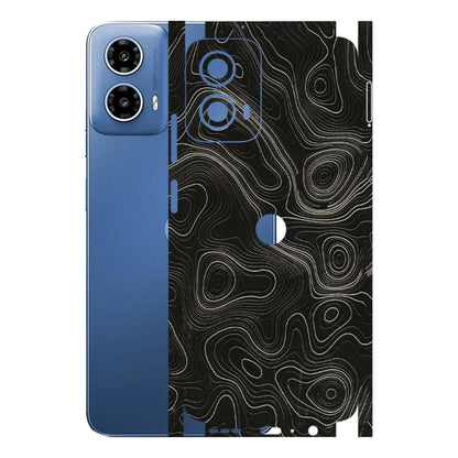 Motorola Phone Skins (All Models) - Black Swirl - 3D Embossed Finish (L-196) Motorola Moto G 34 (5G)