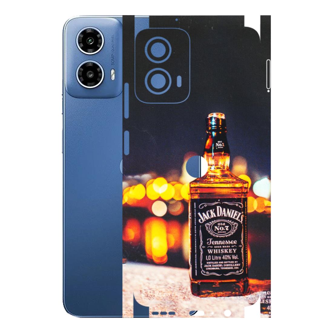 Motorola Phone Skins (All Models) - JD Whiskey Bottle - 3D Embossed Finish (L-20) Motorola Moto G 34 (5G)