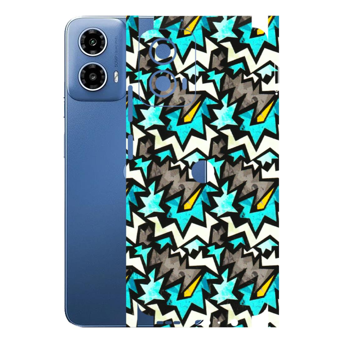 Motorola Phone Skins (All Models) - Funky Zig Zag - 3D Embossed Finish (L-223) Motorola Moto G 34 (5G)