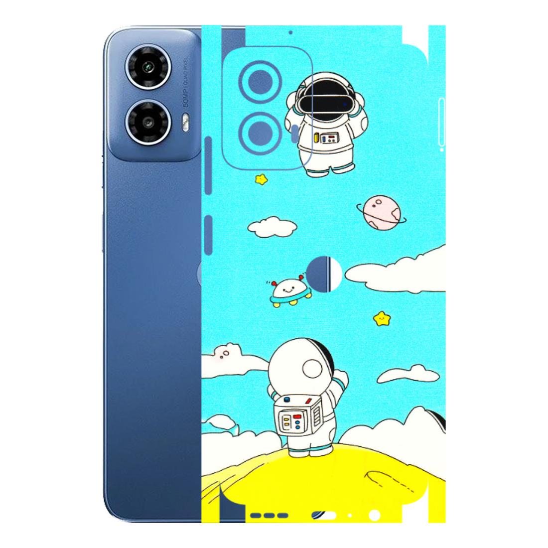 Motorola Phone Skins (All Models) - Blue Skies Astro Float - 3D Embossed Finish (L-230) Motorola Moto G 34 (5G)