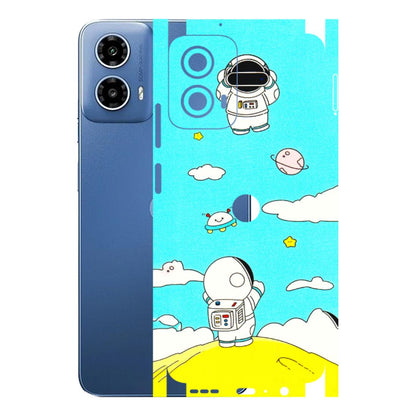 Motorola Phone Skins (All Models) - Blue Skies Astro Float - 3D Embossed Finish (L-230) Motorola Moto G 34 (5G)