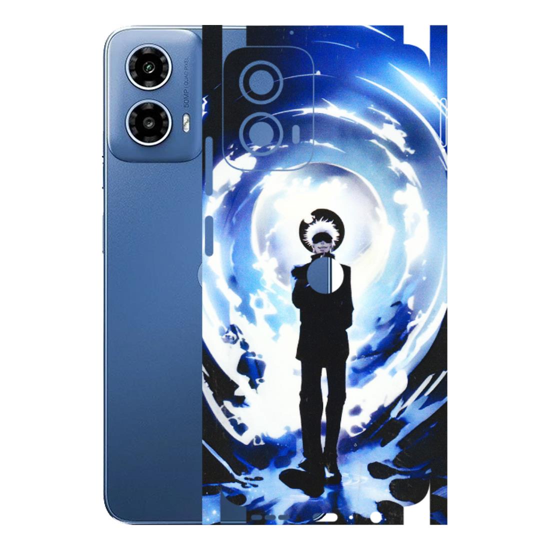 Motorola Phone Skins (All Models) - Satoru Gojo Dark Blue - 3D Embossed Finish (L-235) Motorola Moto G 34 (5G)