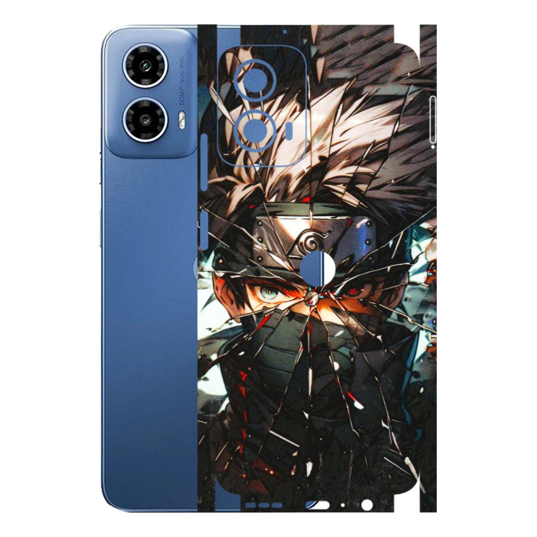 Motorola Phone Skins (All Models) - Kakashi Shattered Glass Effect - 3D Embossed Finish (L-237) Motorola Moto G 34 (5G)