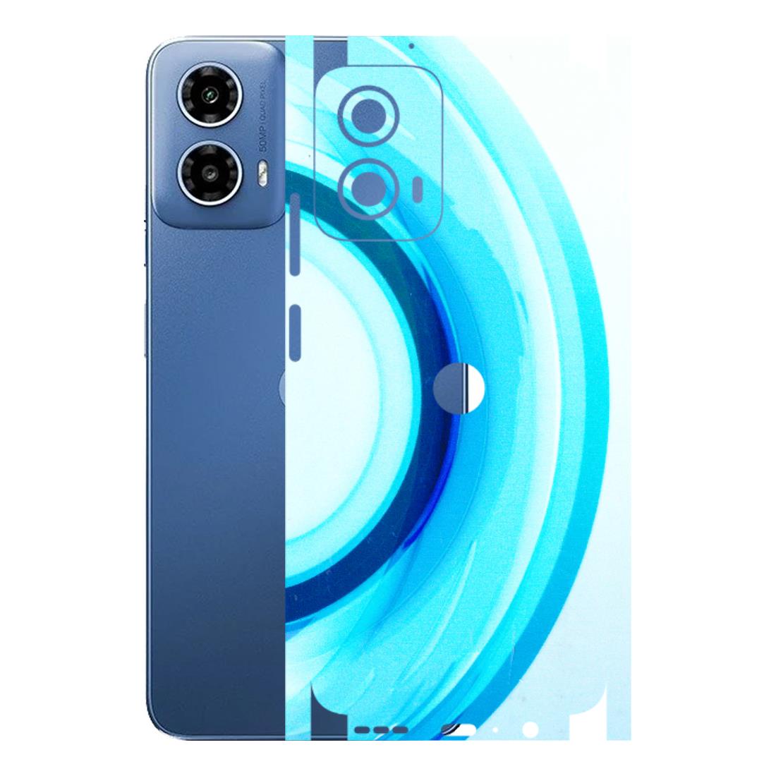 Motorola Phone Skins (All Models) - The Blue Curve - 3D Embossed Finish (L-244) Motorola Moto G 34 (5G)