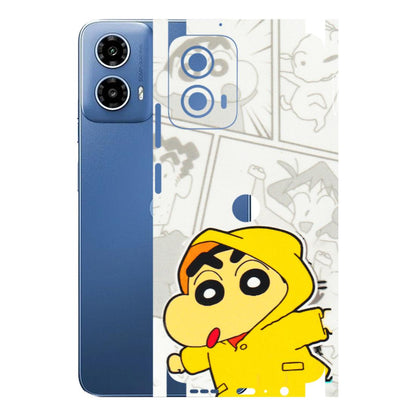 Motorola Phone Skins (All Models) - Yellow Shinchan Comic - 3D Embossed Finish (L-246) Motorola Moto G 34 (5G)
