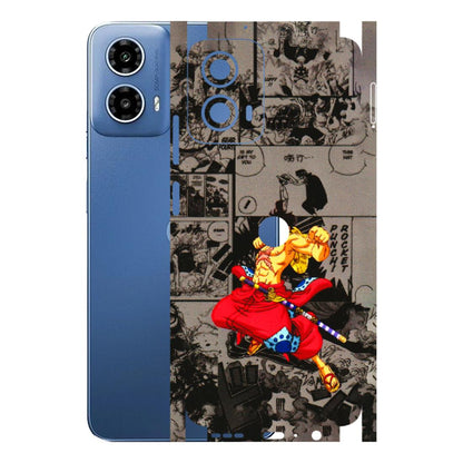 Motorola Phone Skins (All Models) - One Piece Rocket Punch Manga - 3D Embossed Finish (L-25) Motorola Moto G 34 (5G)