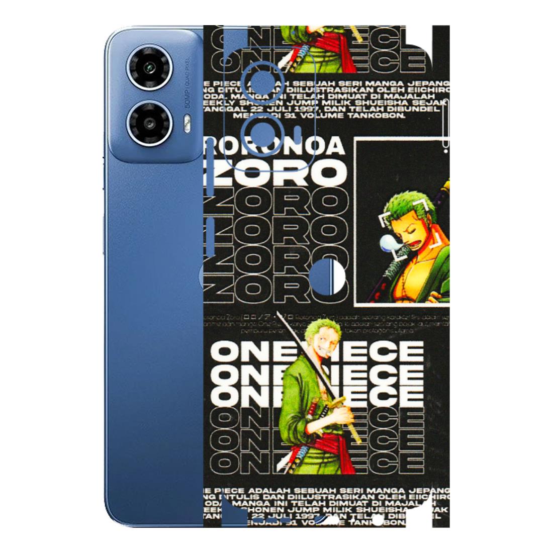 Motorola Phone Skins (All Models) - One Piece Zoro - 3D Embossed Finish (L-250) Motorola Moto G 34 (5G)
