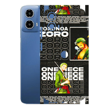 Motorola Phone Skins (All Models) - One Piece Zoro - 3D Embossed Finish (L-250) Motorola Moto G 34 (5G)