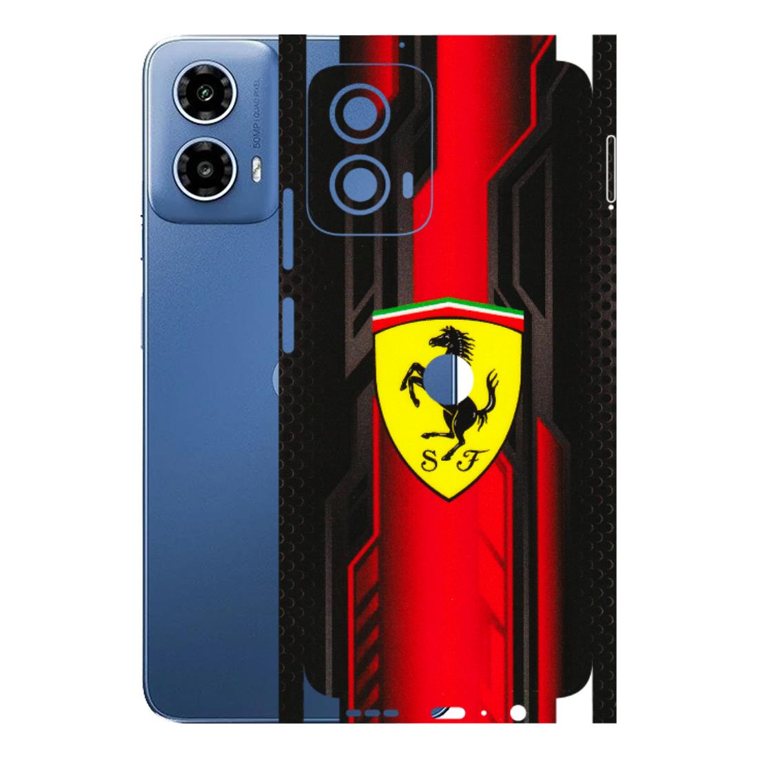 Motorola Phone Skins (All Models) - Black Ferrari Logo - 3D Embossed Finish (L-253) Motorola Moto G 34 (5G)